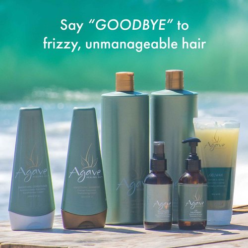 Agave Smoothing Shampoo Hydrating & Frizz Control, Color-Safe, Sulfate-Free, 33.8 oz