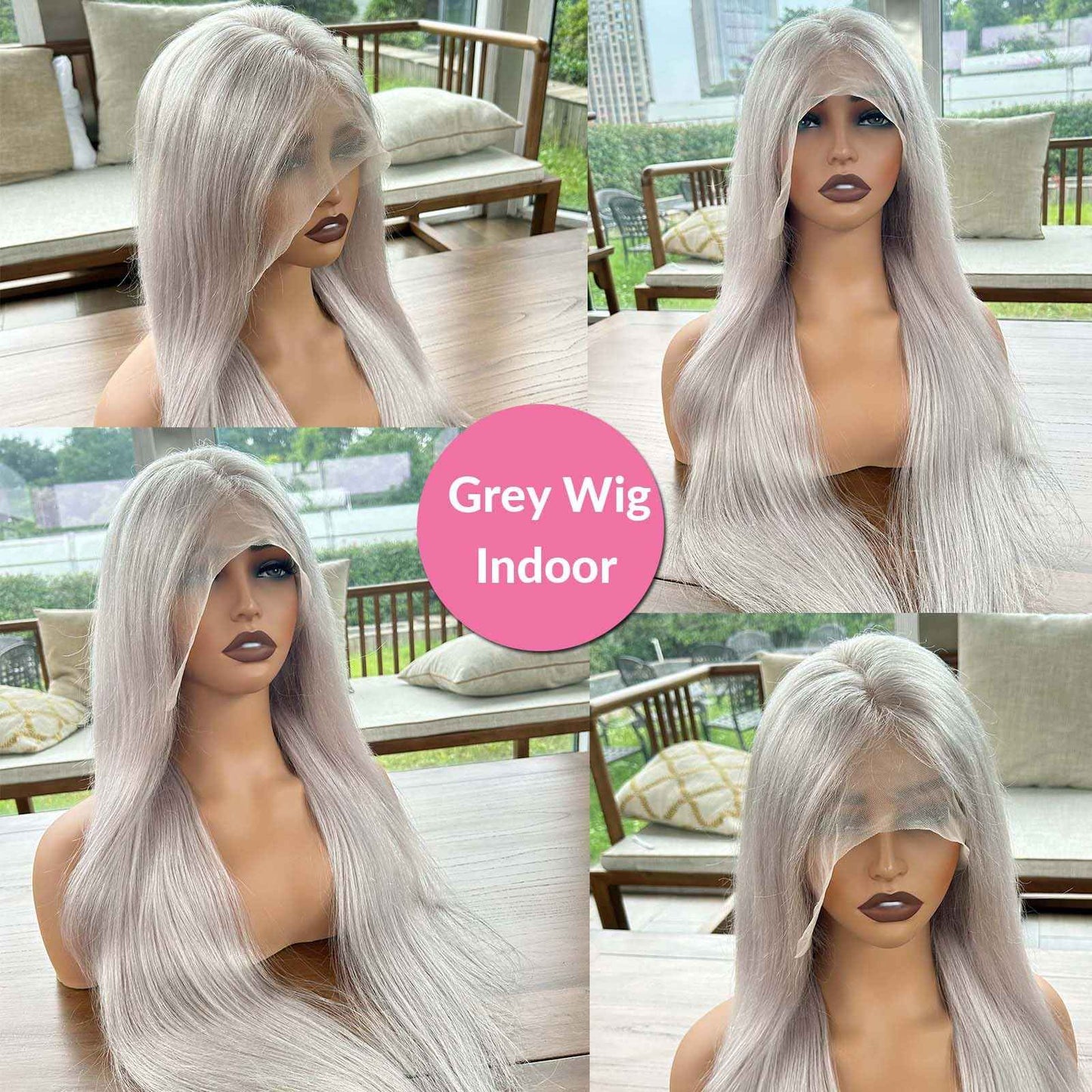 22 Inch Grey 13x4 Lace Front Wig Human Hair HD Transparent Silver Lace Front Human Hair Wigs for Black Women 180% Density Thick Silver Grey Wig Human Hair Free Part Glueless Frontal Wigs Pre Plucked