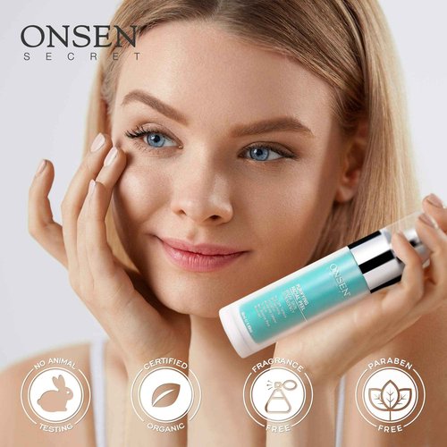 Onsen Secret Exfoliating Peeling Gel - Daily Gentle Face Exfoliator, Dark Spot Remover, Organic Facial Peel for Sensitive Skin, Natural Whitening Peeling Gel for Women, 1.7 fl oz/50 ml