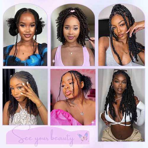 Afro Kinkys Bulk Human Hair 30g/Pack for Mini Twist, Braiding Hair for Dreadlocks, Loc Repair, Dreadlock Extensions Human Afro kinkyhair Bulk for Twists Natural Black 22 Inch