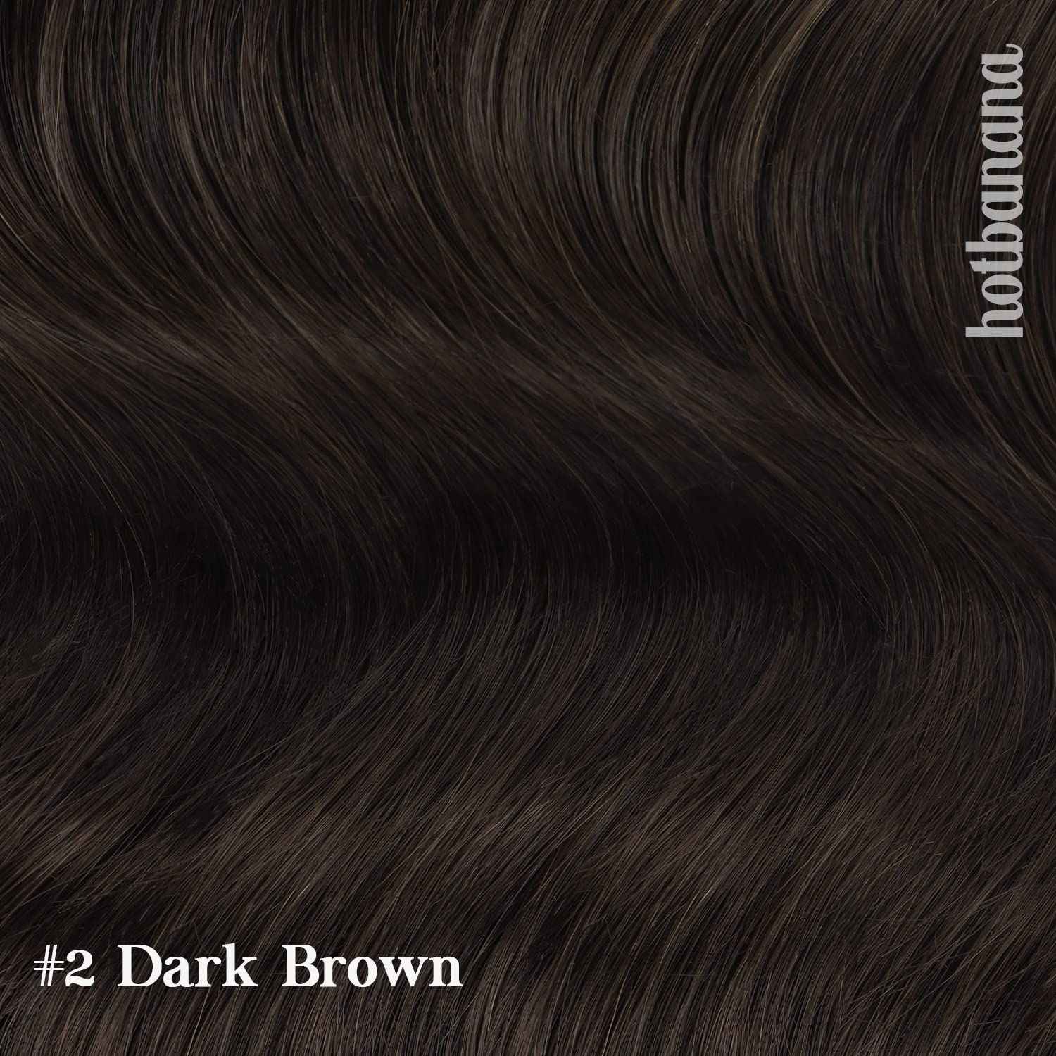 HOTBANANA Human Hair Clip in Hair Extensions, 2 Dark Brown 120g Clip in Hair Extensions Real Human Hair Straight Remy Hair Clip in Hair Extensions 22 Inch 7pcs