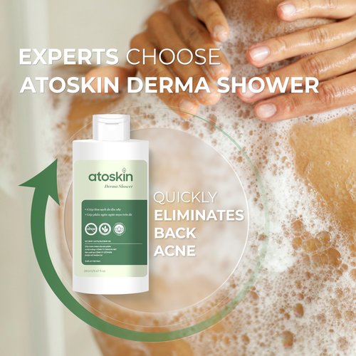 Atoskin Derma Shower (3 Pack) – Herbal Body Cleanser for Oily & Acne-Prone Skin, with Rosemary & 7 Botanical Extracts (28.41 oz)