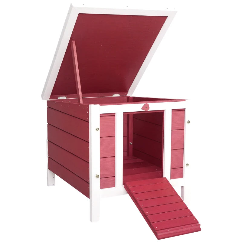 Outdoor Pet House with Waterproof Roof & Openable Top for Small Animals