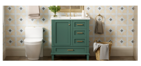 30" Bathroom Vanity Set with Sink Combo and Soft Closing Door
