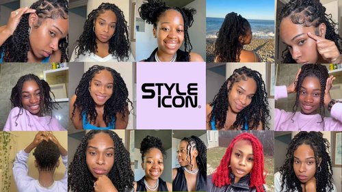 Style Icon 1 Bundle Afro Kinkys Bulk Human Hair (18", Natural Black) - Twist Braids - Curly Extensions - Dreadlocks - Loc Braiding Hair