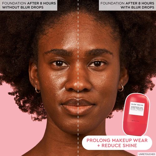 Glow Recipe Blur & Smooth Duo - Strawberry BHA Pore Smooth Blur Drops + Strawberry Smooth AHA BHA Salicylic Acid Serum (30 ml/ea)