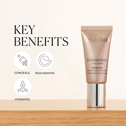 Natura Bissé Diamond Cocoon Sheer Eye, Anti-Aging Tinted Eye Cream, Rejuvenates, Hydrates & Conceals, 0.3 Oz