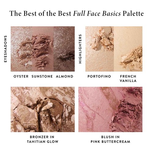 LAURA GELLER NEW YORK Baked Starter Kit: Baked Balance-n-Brighten Powder Foundation, Medium and Best of the Best Palette Blush Bronzer Highlighter Eyeshadow and Retractable Kabuki Brush