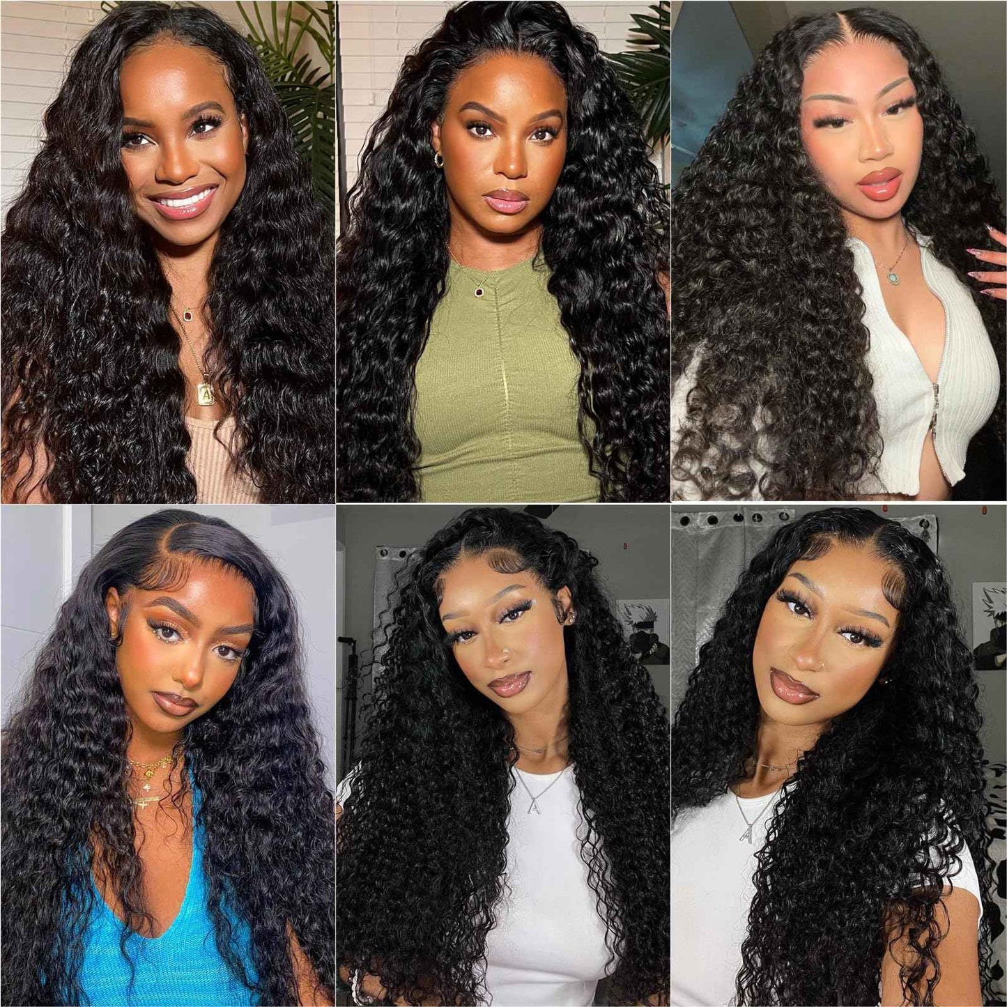 13x4 Deep Wave Lace Front Wigs Human Hair 200 Density Deep Curly Wig HD Transparent Wet and Wavy Lace Frontal Wig for Women with Baby Hair Natural Black 20 Inch