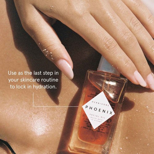 HERBIVORE Phoenix Deep Renewal Anti-Aging Facial Oil with Rosehip, CoQ10, Vitamin E & Antioxidants | Helps Improve Skin Texture + Tone | Vegan, Plant-Based, Cruelty-Free, 50 mL / 1.7 oz