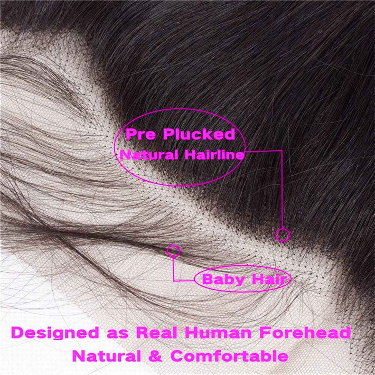 13x4 Lace Frontal Closure Body Wave Frontal Ear to Ear HD Lace Frontal Human Hair 100% Brazilian Virgin Human Hair Closure 20 Inch Frontals Hair Pieces for Women Free Part 150% Density