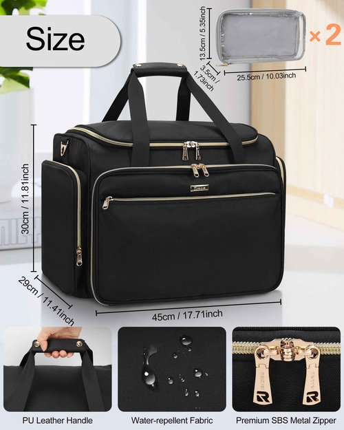 MONSTINA Professional Hairstylist Traveling Bag with Two Detachable Small Bags+Four Gadget Bag,Hairdressing Makeup Salon Organizer Bag