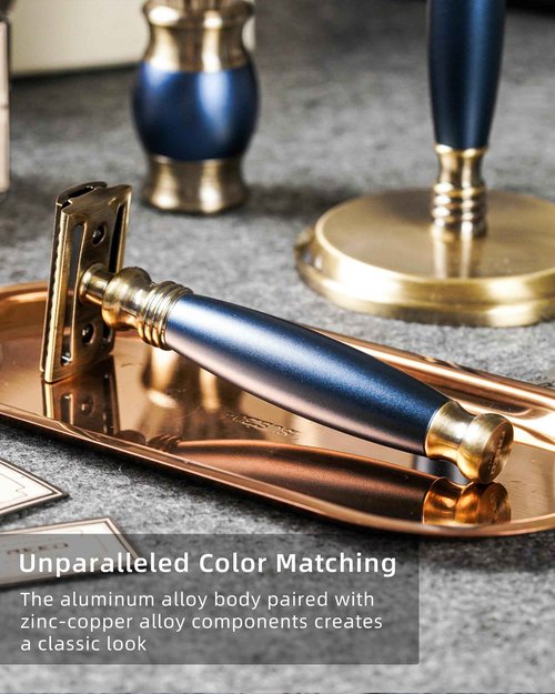 FREED Luxury Shaving Set for Men - Double Edge Safety Razor with alloy handle include 120 count Japanese 6cr13 Stainless Steel blade, It's the best gift for men, fathers,or birthdays