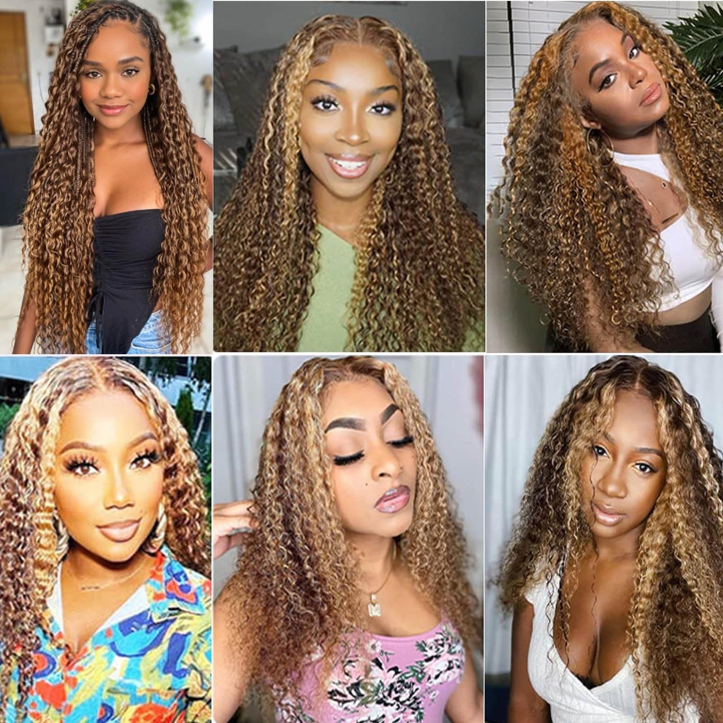 Habiliana Bundles Human Hair 18 20 22 Inch Jerry Curly Wave P4/27 Human Hair Bundles 11A Unprocessed Brazilian Virgin Quick Weave Hair Extensions for Black Women