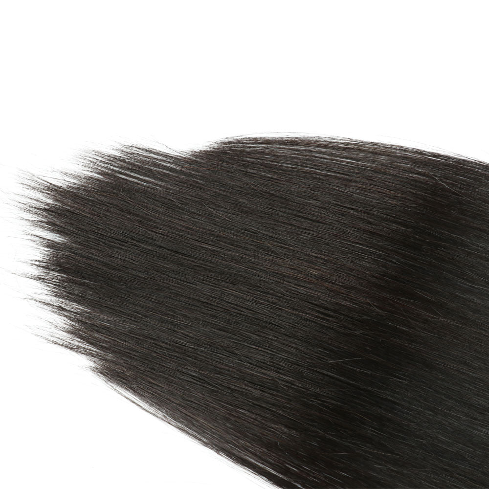 Clip-in Human Hair Extensions 14 Inches 70g Seven-Piece Set for All Hair Types