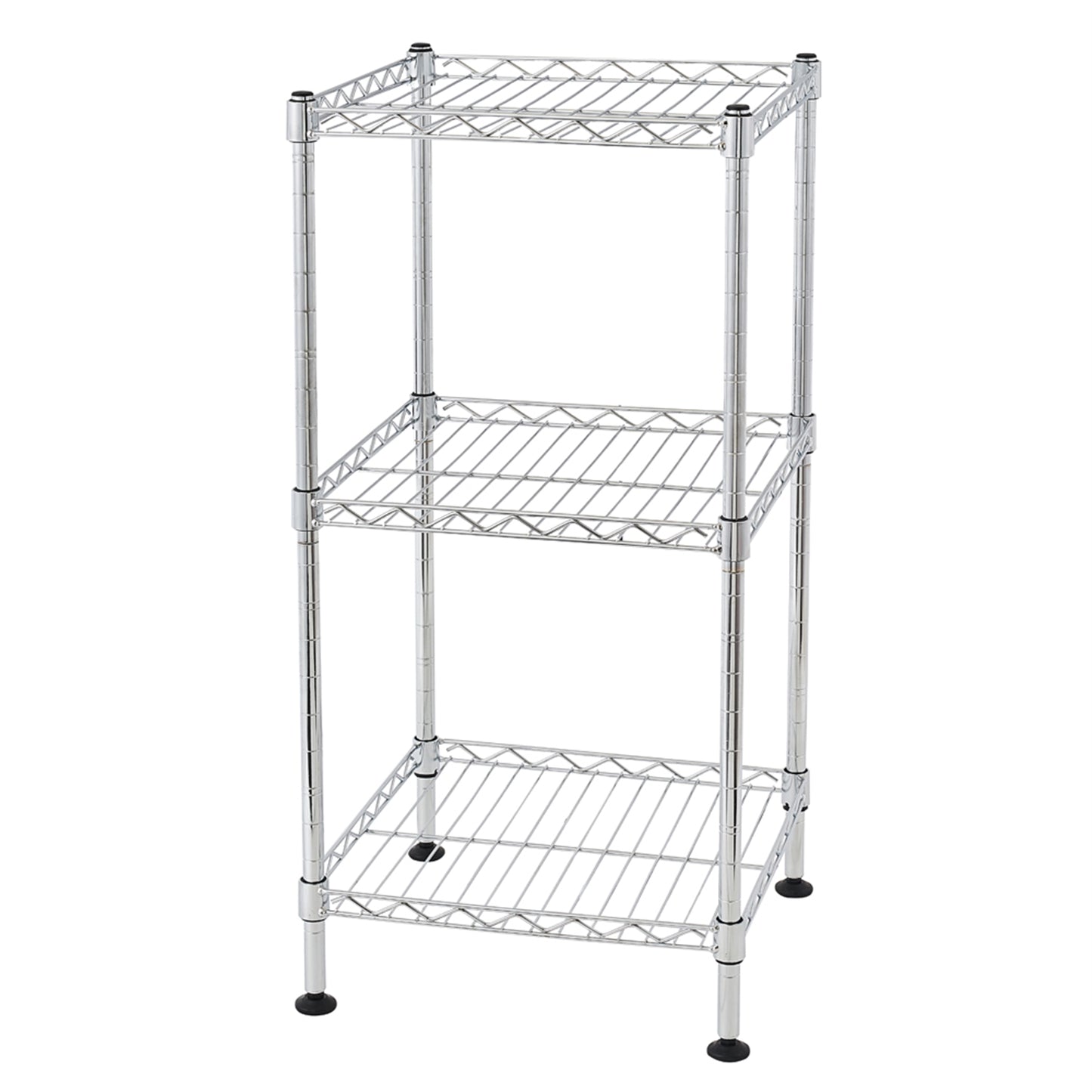 3-Tier Metal Wire Shelving Rack - Storage Unit for Bathroom, Kitchen, Laundry