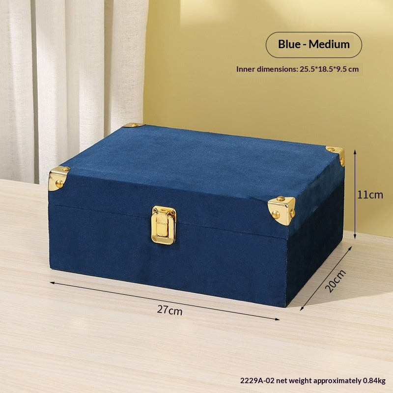 Minimalist Wooden Jewelry Organizer Large Capacity Desktop Storage Box