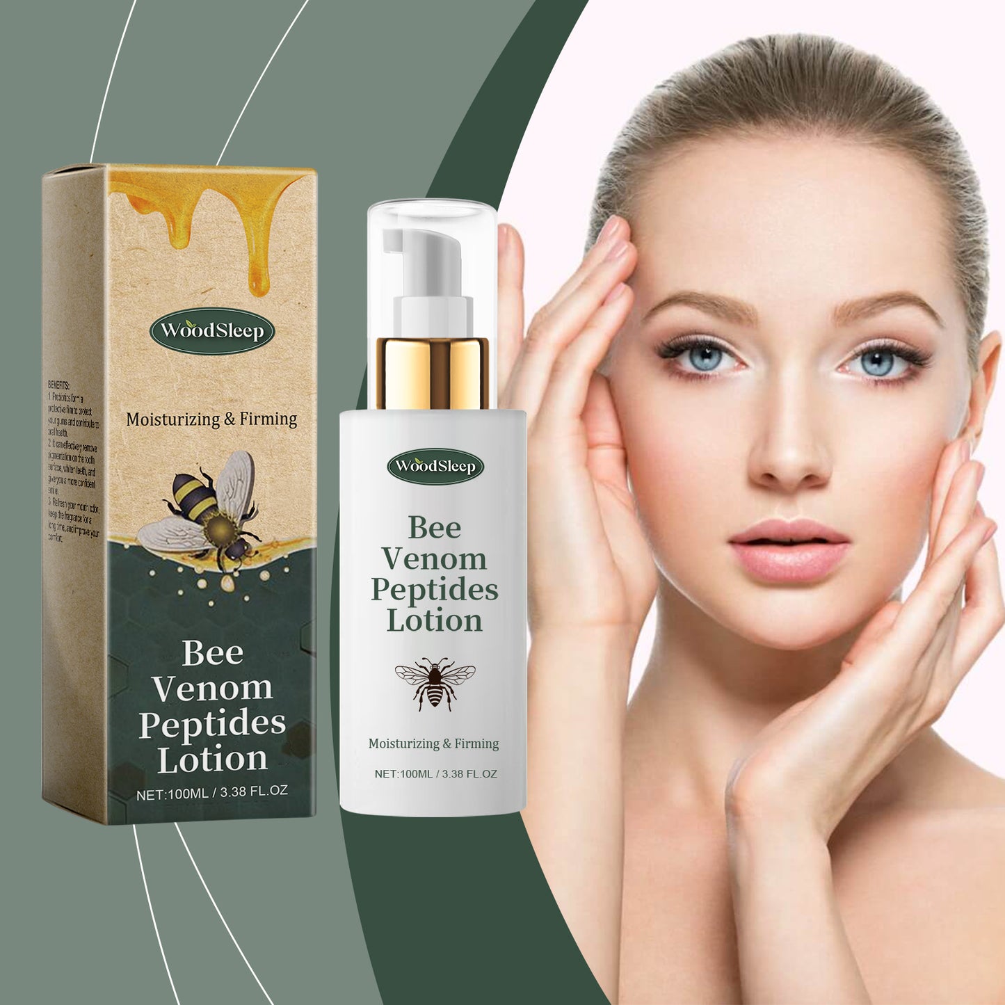 Bee Venom Moisturizing & Firming Facial Lotion - 100ml Hydrating Skincare