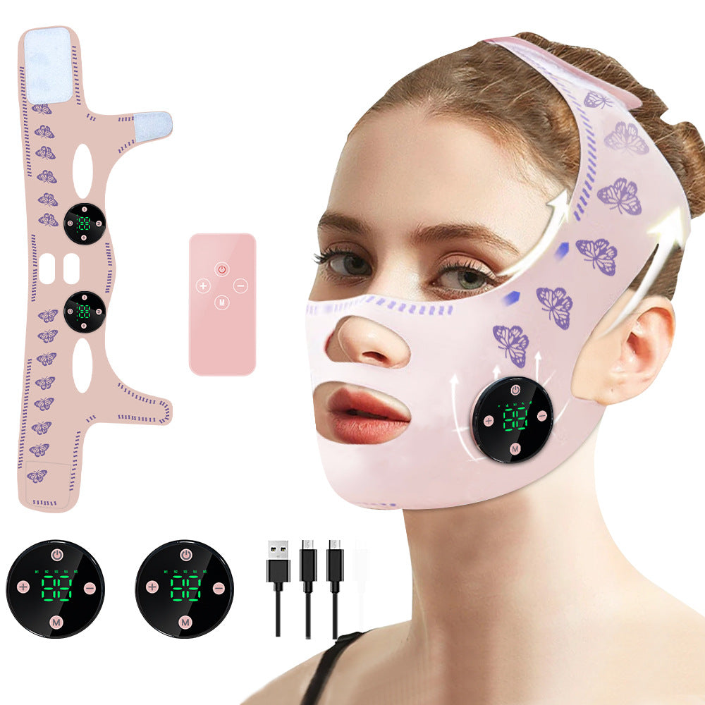 EMS Micro Current Face Massager Bandage - Low Frequency Pulse Beauty Instrument