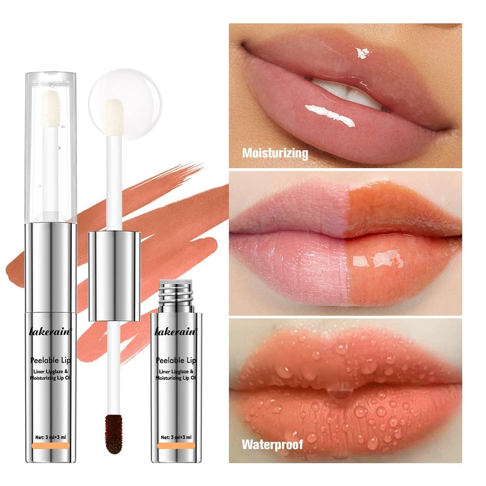 2-in-1 Moisturizing Peel-Off Lip Gloss Set - Long-Lasting & Easy to Apply