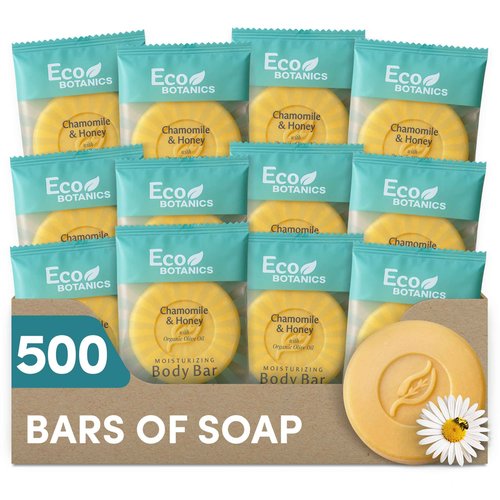 Eco Botanics Travel-Size Hotel Body Bar Soap, 0.89 oz (Case of 500)