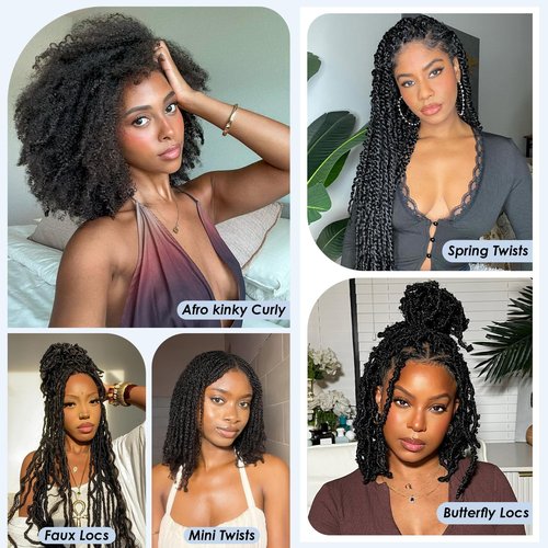 Afro Kinkys Bulk Human Hair,22 Inch 50g/Pack Afro Kinky-Curly Human Hair Bulk for Mini Twist,4c Auburn Brown Bulk Human Braiding Hair For Micro,Crochet,Repair, Dreadlocks,Locs Extensions #30