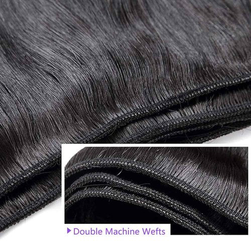 10A Human Hair Bundles Straight Hair Bundles Brazilian Straight Human Hair Bundles 18 20 22 24 Inch 100% Unprocessed Virgin Weave 4 Bundles Human Hair Raw Remy Hair Bundles Deals Natural Black