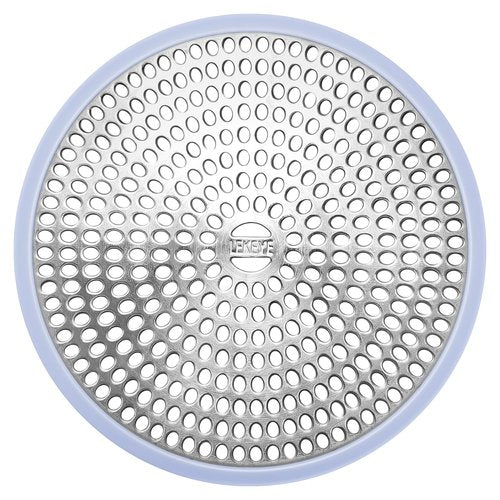 LEKEYE Shower Drain Hair Catcher | Strainer | Shower Stall Drain Cover | Bathroom Drain Protector Stainless Steel and Silicone(Light Blue)