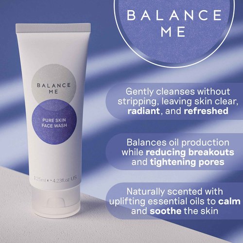 Balance Me Glow + Replenish Skin Care Set, Includes Vitamin C Repair Serum, Pure Skin Face Wash, Wonder Eye Cream, Gift Set for Women