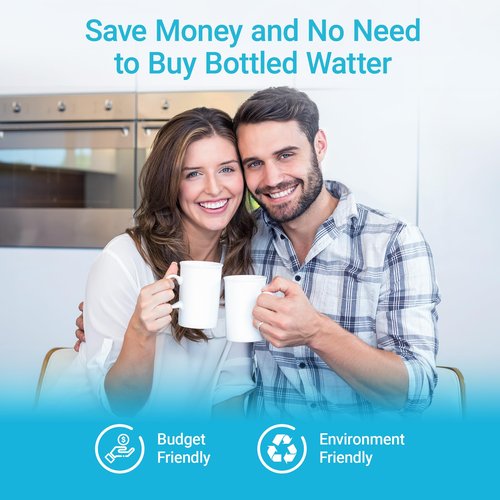 AQUA CREST LT1000PC ADQ747935 Refrigerator Water Filter and Air Filter, Replacement for LG® LT1000P®/PC/PCS, LMXS28626S, LFXS26973S, MDJ64844601, ADQ74793501, ADQ74793502 and LT120F®