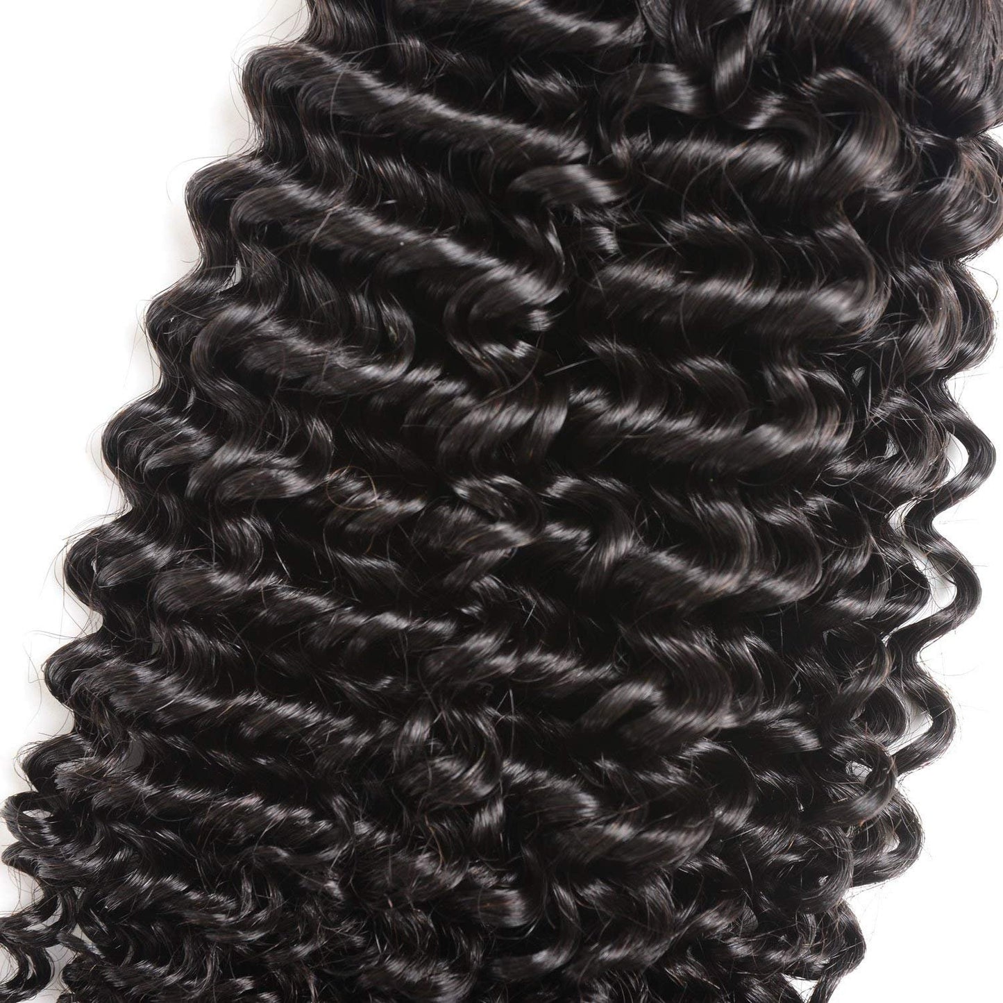 Luxnovolex Curly Bundles Human Hair Brazilian Kinky Curly Virgin Hair 18 inch 3 Bundles 9A Grade Unprocessed Remy Virgin Curly Human Hair Weave Extensions with Natural Black Color