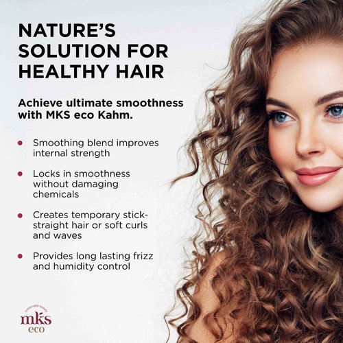 MKS eco Kahm Smoothing Treatment, Original Scent - 8 fl oz - Hair Smoothing Treatment - Vegetable Keratin Protein, Moroccan Argan Oil, Hemp Seed Oil - Vegan & Cruelty Free