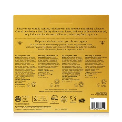 Neal's Yard Bee Lovely Nourishing Collection, Nourishing & Bee-Friendly, Vegetarian Approved, Cruelty Free, 4 Pieces
