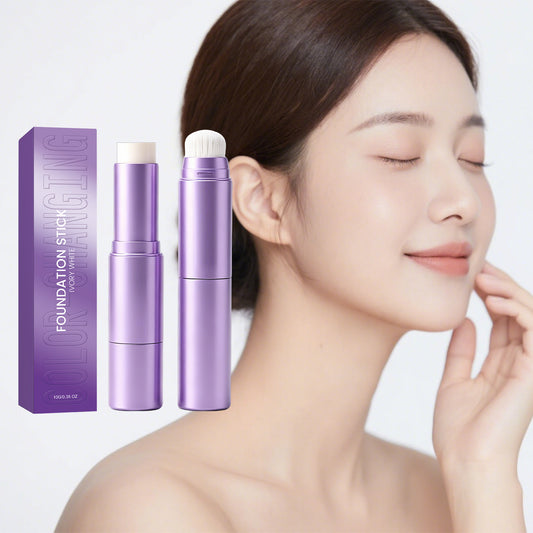 Color-Changing Foundation Stick 10g - 2-in-1 Face Makeup for Flawless Finish