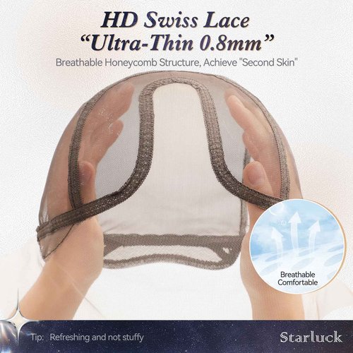 starluck SilkHug HD Lace Front Wigs Human Hair Glueless Pre-plucked Bob Real Human Hair Ash Blonde-P4/8/16 Wigs for Women Middle Part 12" Lenght Straight Wig 150% Density 13"×4"×2.5"