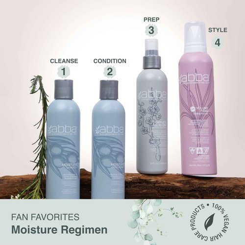 ABBA - Pure Moisture Shampoo & Conditioner Hydrating & Nourishing Value Duo Set – Olive Butter & Peppermint Oil, 32 fl oz Each