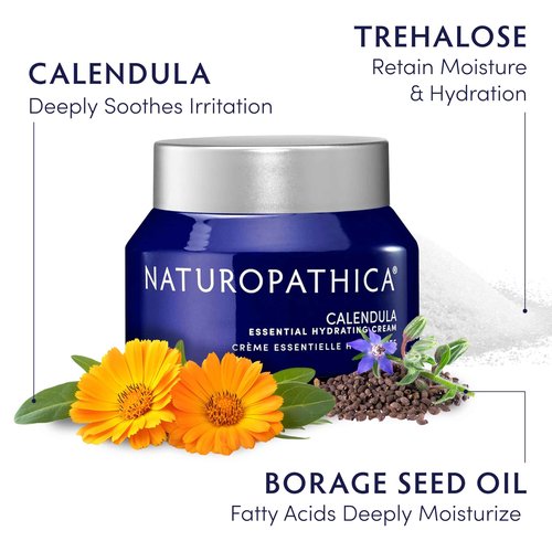 Naturopathica Calendula Essential Hydrating Cream - Soothing Face Moisturizer for Dry Skin - Holistic Calendula Cream - Daily Face Moisturizer for Women - Natural Face Lotion for Women - 1.69 fl oz
