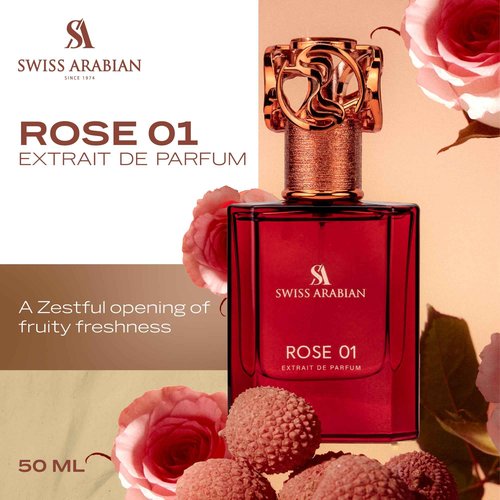Swiss Arabian Rose 01 - Luxury Products From Dubai - Long Lasting, Addictive Personal EDP Spray Fragrance - Seductive Signature Aroma - 1.7 Oz