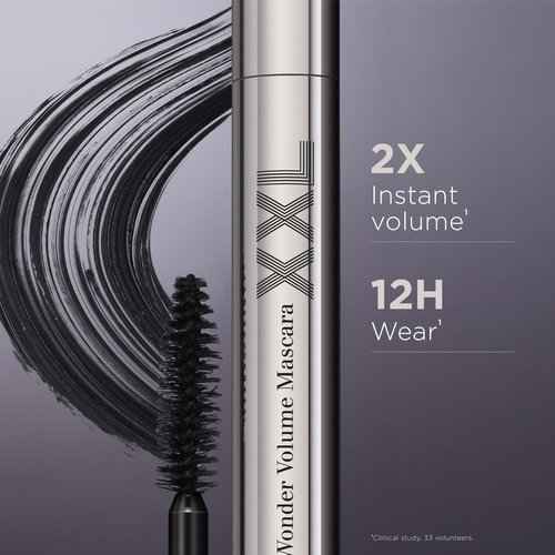Clarins NEW Wonder Volume Mascara XXL | Volumizing and Lengthening | Double Volume Effect | 12H¹ Hold | Visibly Thickens and Smoothes Lashes | Smudge-Proof and Humidity-Resistant | 0.3 Ounces