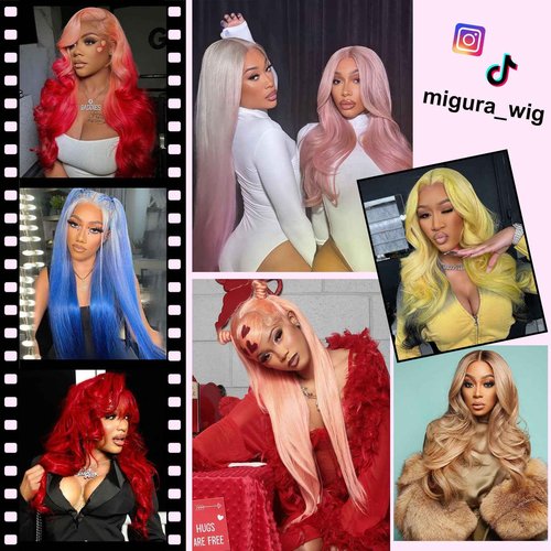 MIGURA 30 Inch 613 13x6 Lace Front Wig Human Hair Blonde Wig Human Hair 200 Density Blonde Body Wave Lace Front Wigs Human Hair Pre Plucked 613 HD Lace Frontal Wig