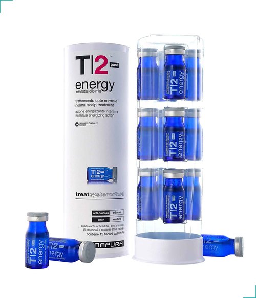 T2 Hair Loss Leave In Vials for Weak and Fine Hair - Natural Growth Oil Scalp Treatment for Women and Men - Intensive Root Strengthening Treatment with Peppermint, Rosemary
