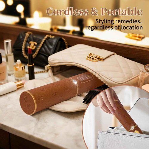 Cordless Hair Straightener, Portable Straightener 2 in 1 for Hair Straightening and Curling, Fast Heating Cordless Flat Iron, 5000mAh Hair Straightener Travel, 210°C/410°F Within Seconds(Urban OL)