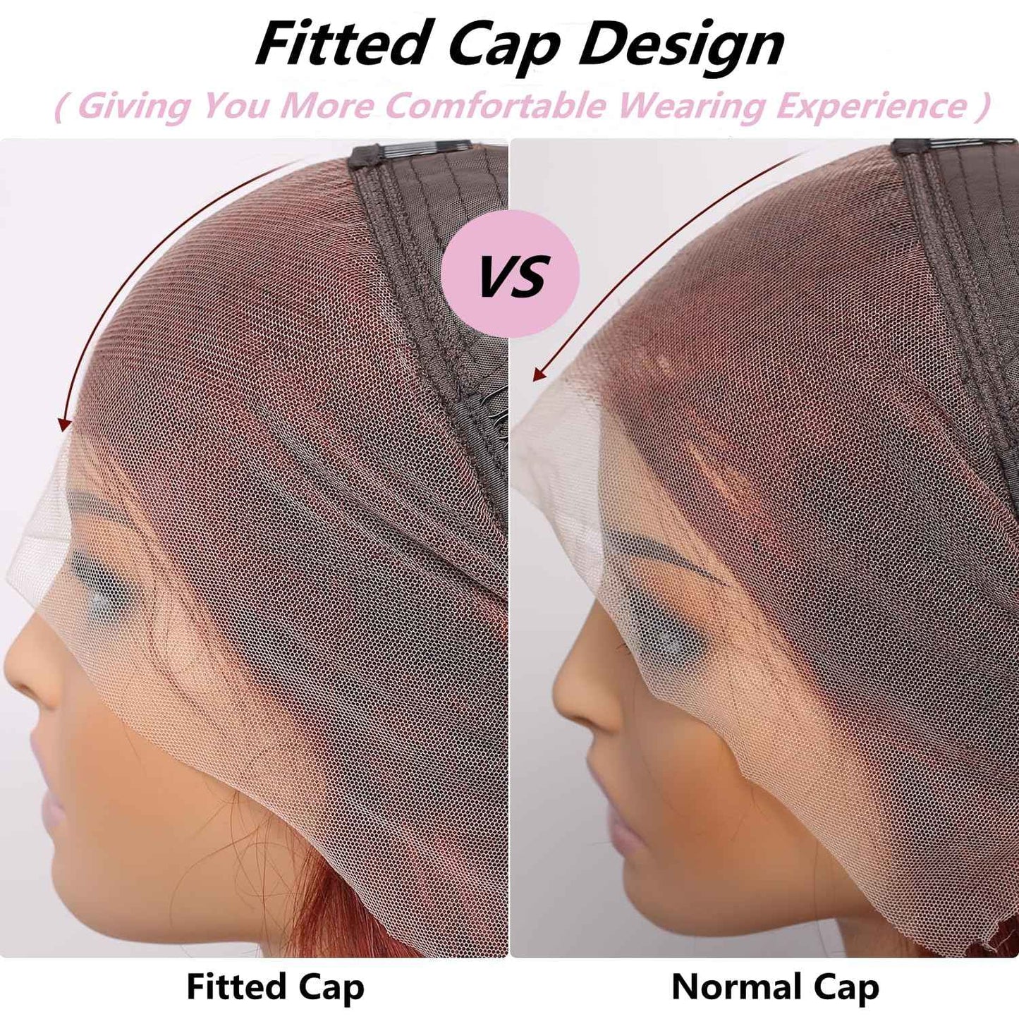 250 Density Reddish Brown Ultra-thin HD Lace Front Wigs Human Hair Upgraded Tiny Knots 20inch Copper Red 13x4 Deep Wave Transparent Lace Frontal Wig Pre Plucked Curly Wigs for Women Ginger #33 Colored