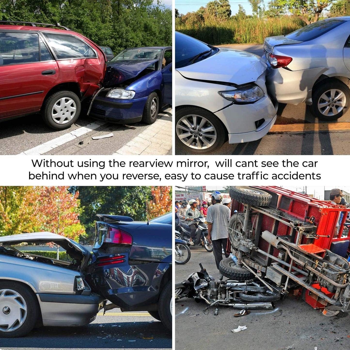 JOYTUTUS Rear View Mirror, Universal 11.81 Inch 2 Pack Panoramic Convex Rearview Mirror, Interior Clip-on Wide Angle Rear View to Reduce Blind Spot Effectively for Car SUV Trucks - Clear