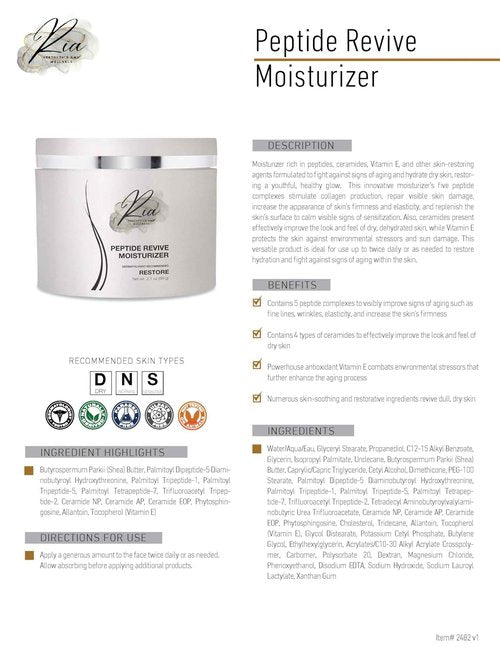 Ria Aesthetics and Wellness Peptide Revive Moisturizer