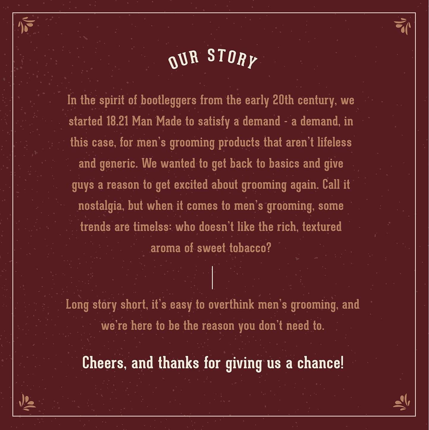 18.21 Man Made Men’s Cologne, Sweet Tobacco Fragrance, 3.4 Fl. Oz - Long-Lasting Eau De Parfum for Men, Sweet Scent with Woodsy Undertones - Eau De Toilette with Masculine Aromatics