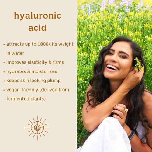 Plant-Based Anti-Aging Vitamin C Serum — Hydrating, Firming & Soothing Facial Serum — Hyaluronic Acid, Asc2P & Botanicals — Solluna by Kimberly Snyder (1oz) Vegan, Cruelty-Free, Non-Toxic & Non-GMO