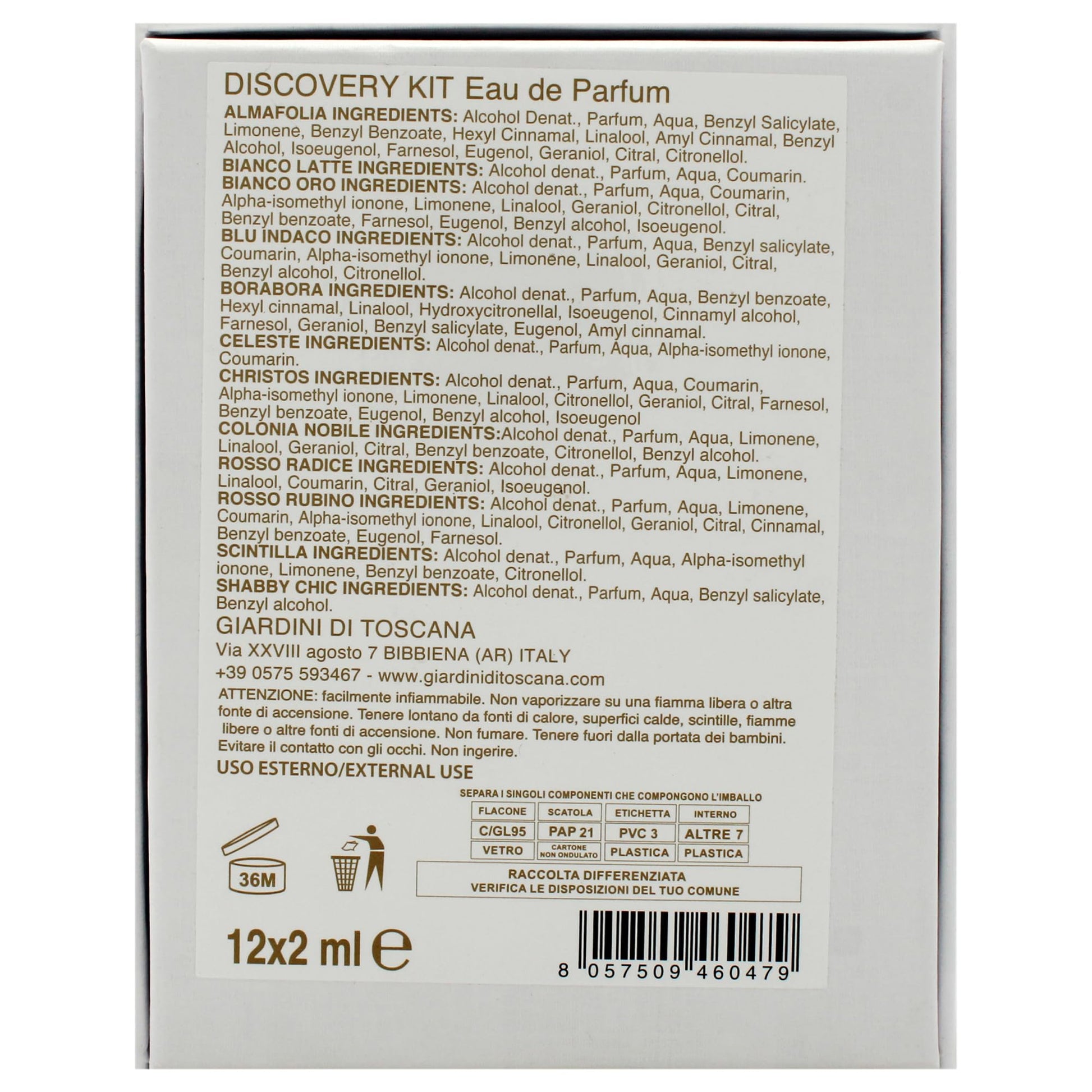 Giardini Di Toscana Discovery Set for Unisex - 12 Pc Mini Gift Set