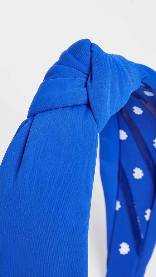 Lele Sadoughi Women's Neoprene Knotted Headband, Royal Blue, One Size