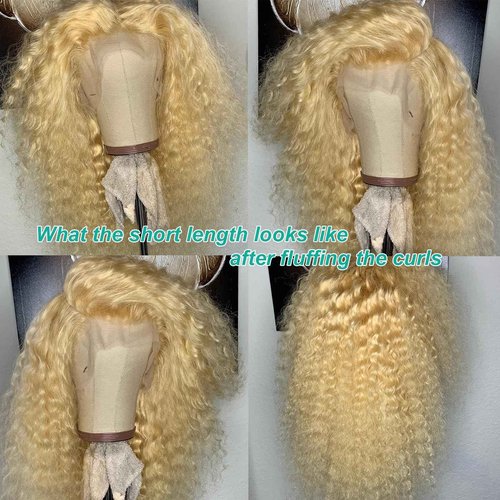Licoville Blonde Lace Front Wig Human Hair Pre Plucked Curly Blonde Wig HD Transparent Deep Wave 613 13x6 Lace Front Wigs Human Hair 180% Density 28 Inch 613 Frontal Wigs for Black Women